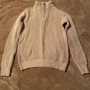 Children’s Place Boys Sweater Sz 8 Beige with White Sherpa Color
